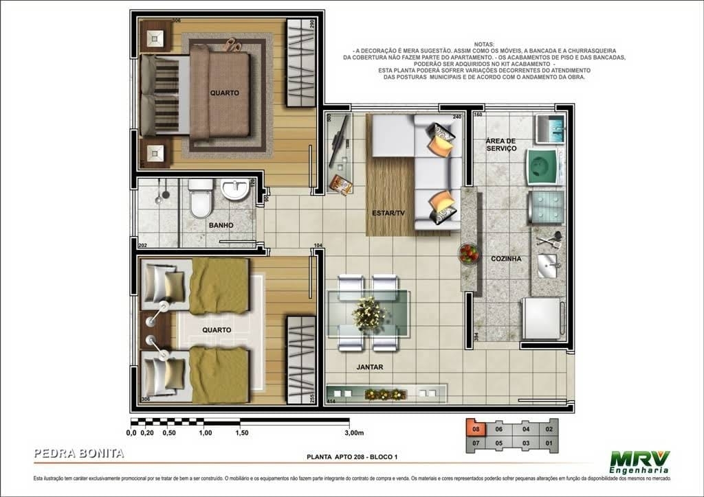 Apartamento à venda com 2 quartos, 47m² - Foto 2